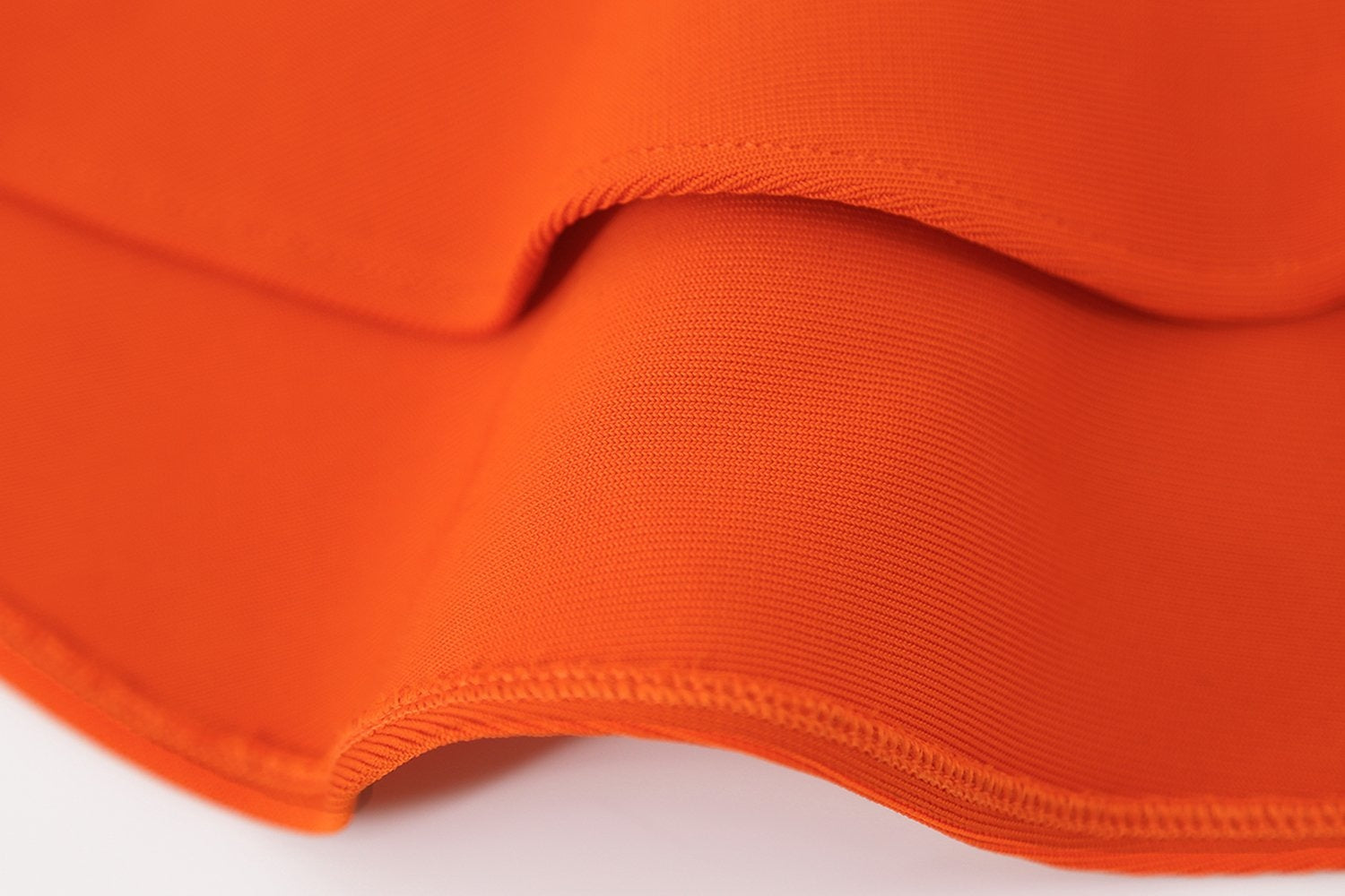 Winnal Womens Orange Ruffles Strappy V Neck Side Split Bodycon Bandage Dress Clubwear