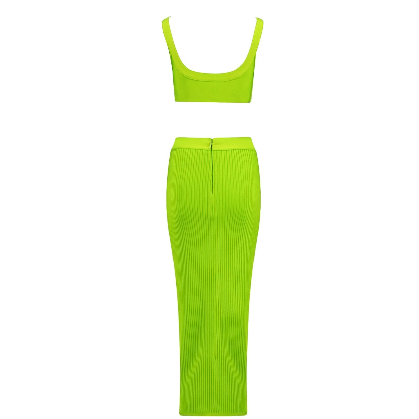 Winnal Women’s Sexy 2 Piece Outfits Strap Crop Top Skirt Set Bodycon Mini Dress