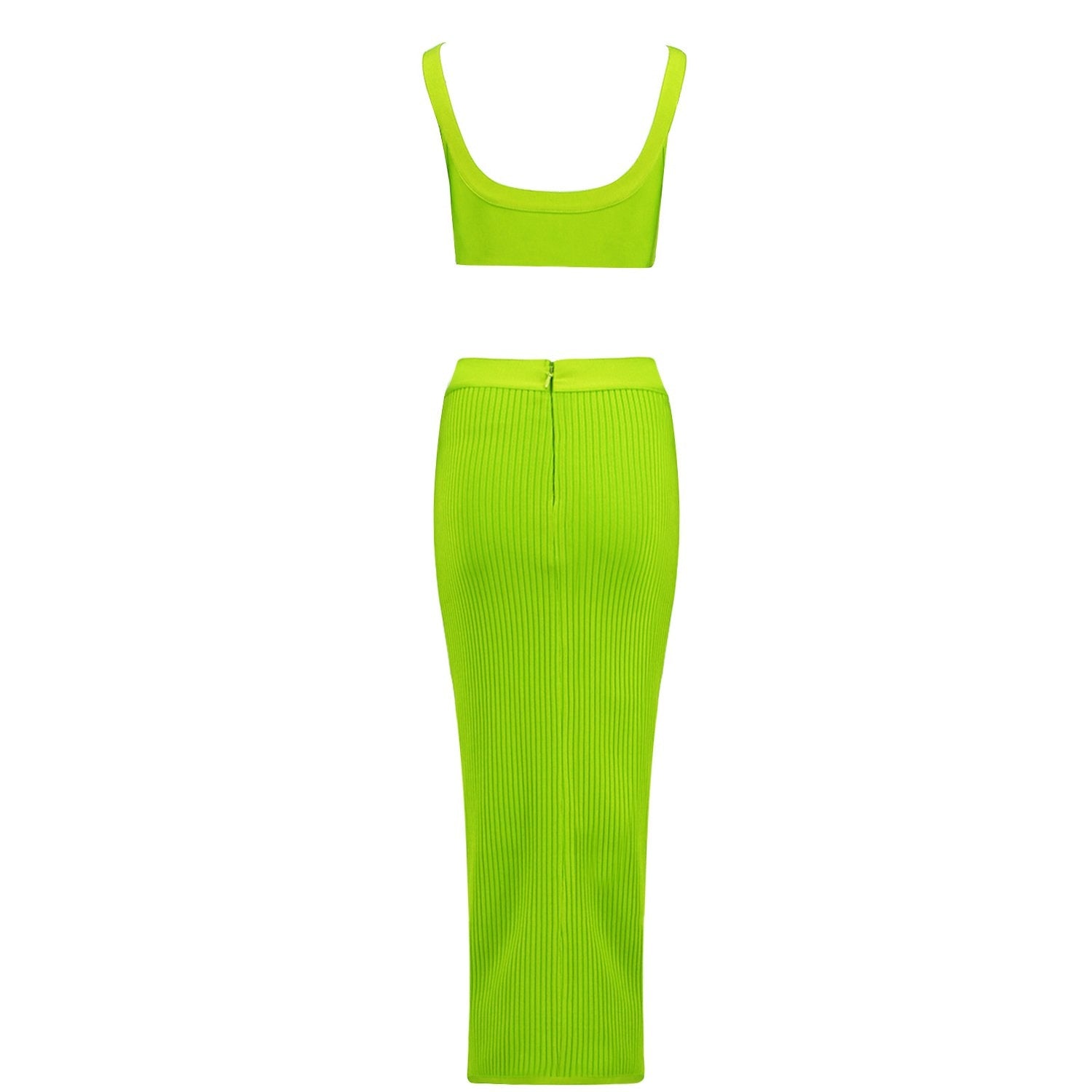 Winnal Women’s Sexy 2 Piece Outfits Strap Crop Top Skirt Set Bodycon Mini Dress