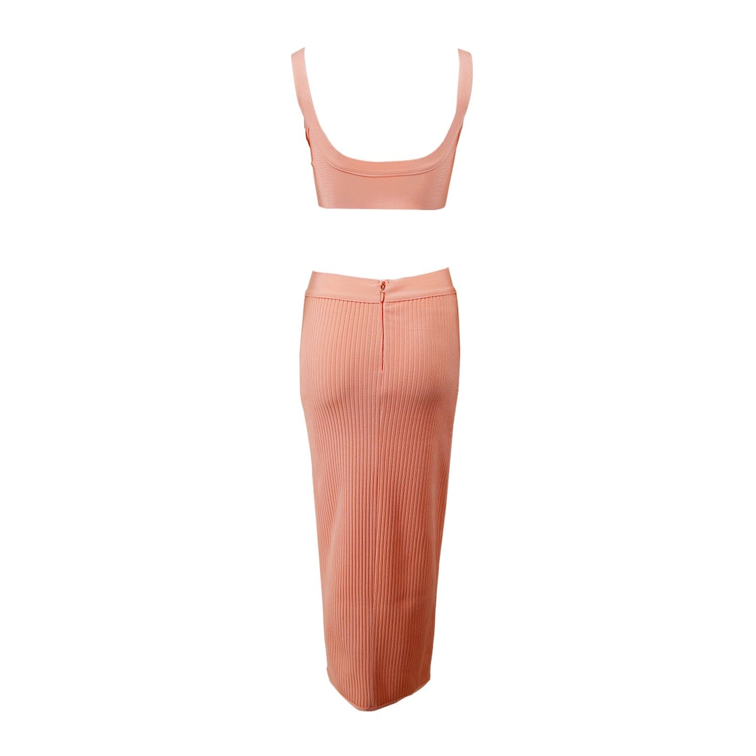 Winnal Women’s Sexy 2 Piece Outfits Strap Crop Top Skirt Set Bodycon Mini Dress