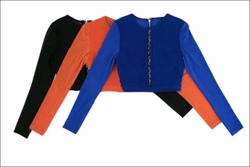 Winnal Women’s Sexy Mesh Lace up Crop Tops Night Club Wear Party Cloth