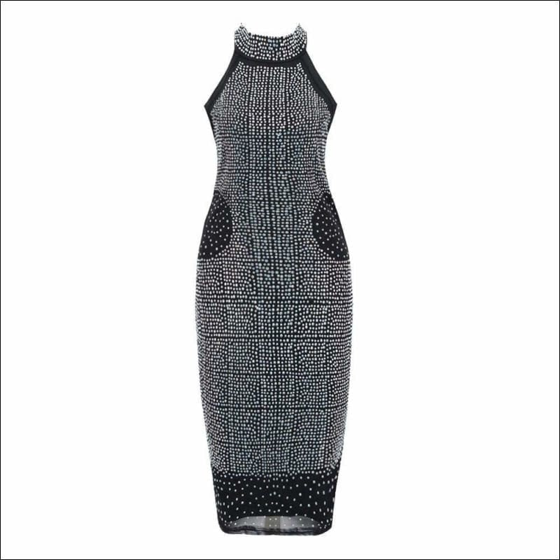 Winnal Women’s Sparkly Brilliant Beading Bandage Dress