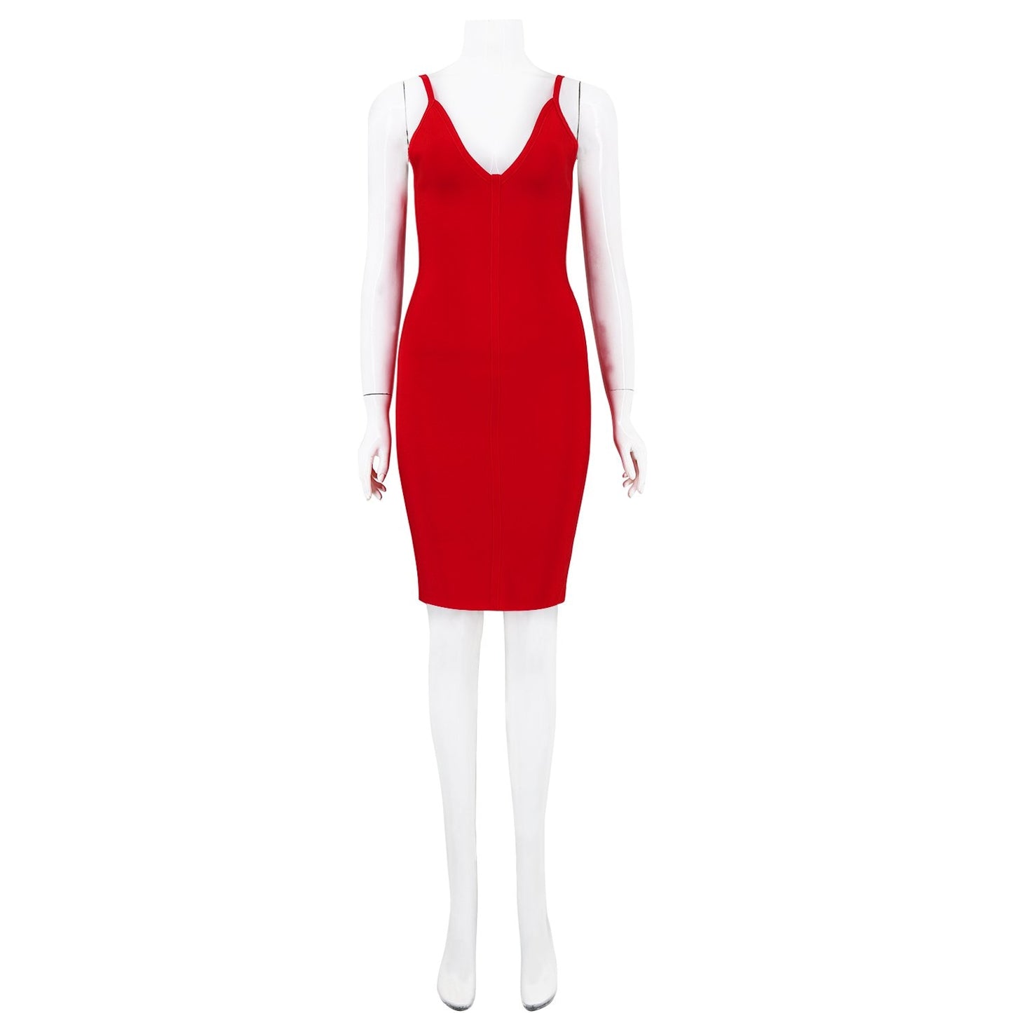 Winnal Women’s Strap Midi Bandage Dress Length Party Solid Prom Bodycon