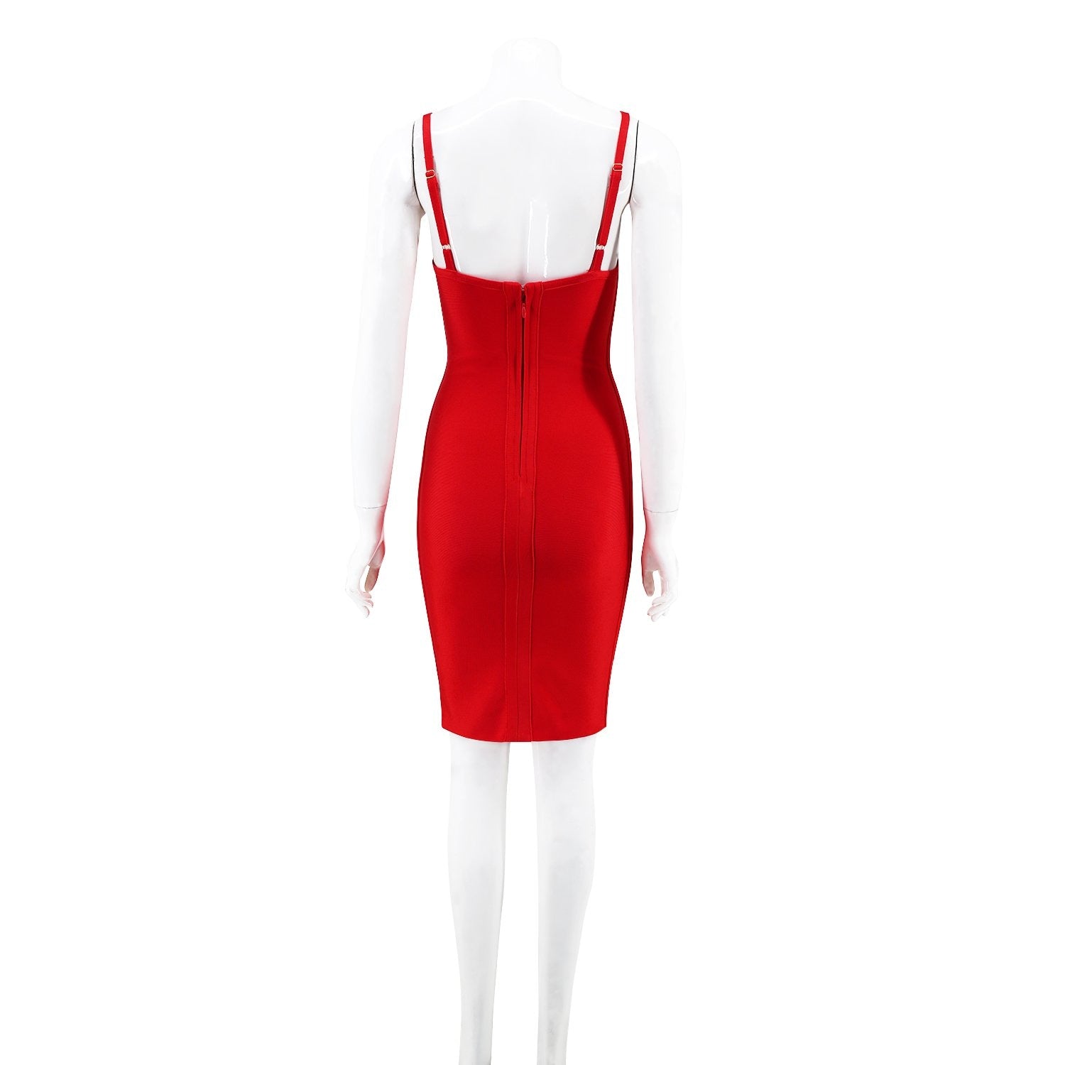 Winnal Women’s Strap Midi Bandage Dress Length Party Solid Prom Bodycon