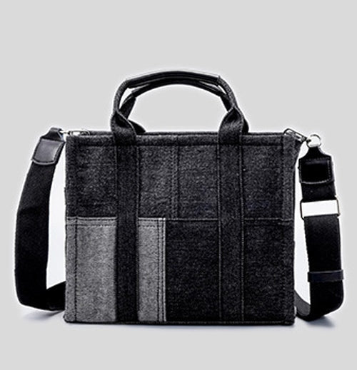Women’s Denim Patchwork Tote Bag Blue