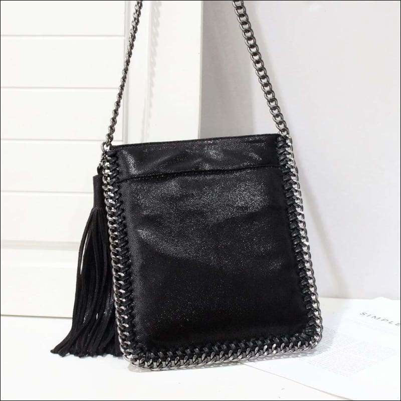 Womens Fashion Small Tassle Shoulder Cross Body Clutches Pouches