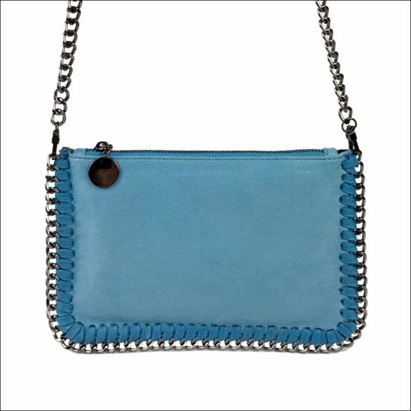 Womens Faux Leather Top Zip Clutches