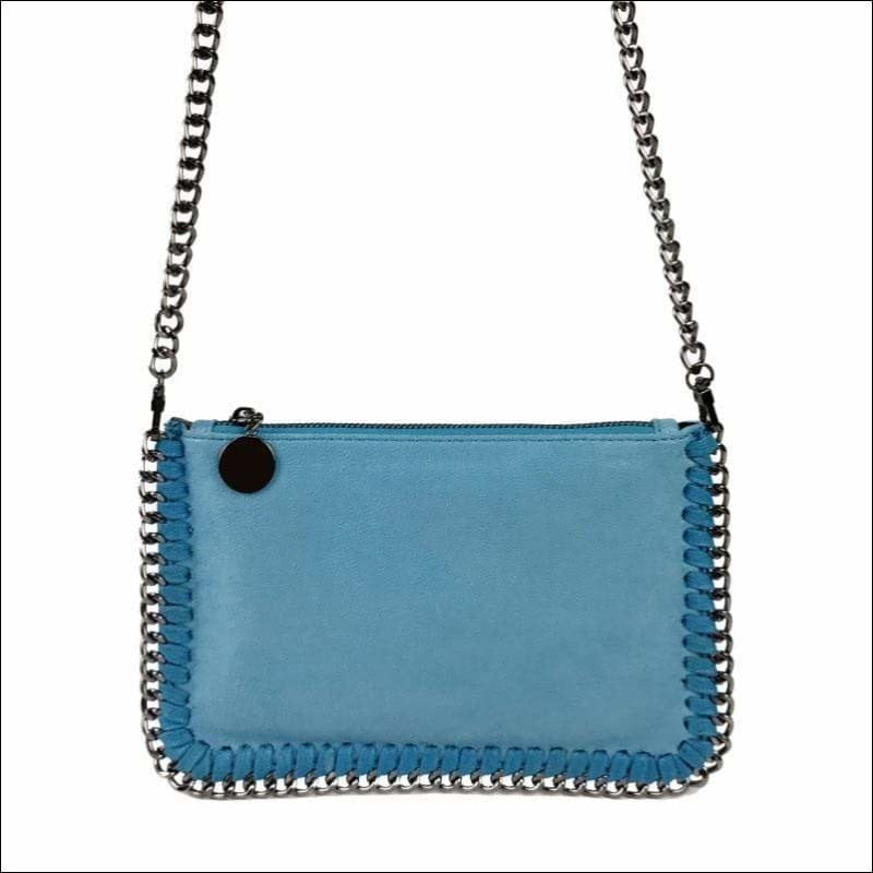 Womens Faux Leather Top Zip Clutches