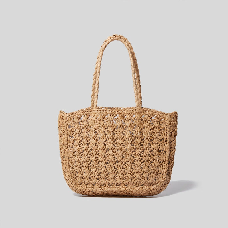 Women’s INST Cabas Raffia-Woven Tote Bag