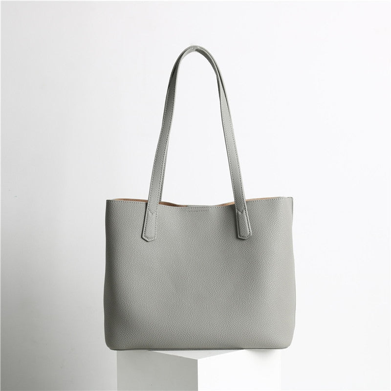 Women’s Large Leather Shopping Tote Bag