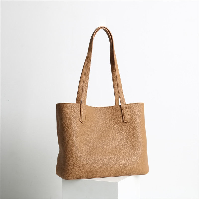 Women’s Large Leather Shopping Tote Bag