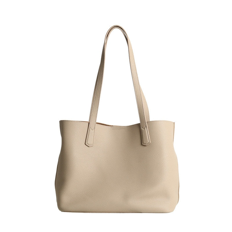Women’s Large Leather Shopping Tote Bag
