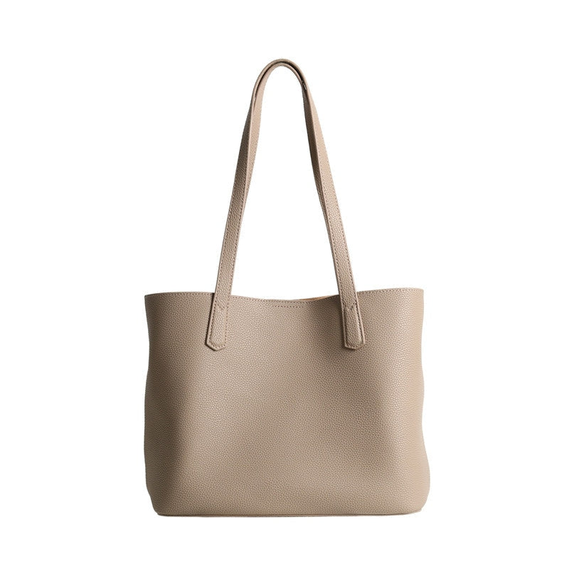Women’s Large Leather Shopping Tote Bag