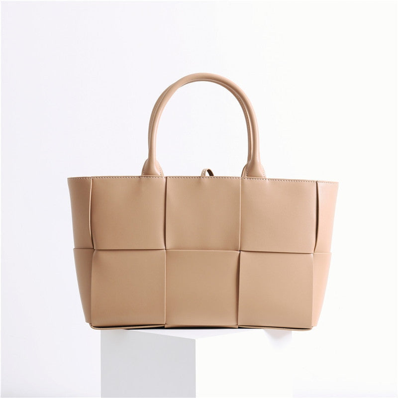 Womens Leather Intreccio Woven Large Tote Bag