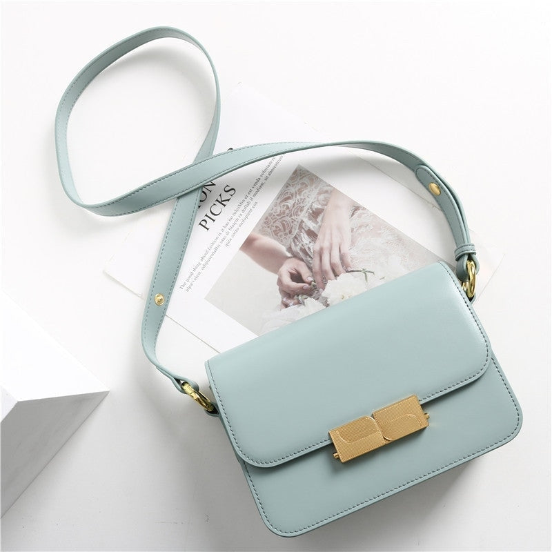 Womens Leather Mini Square Bag In Box Calfskin