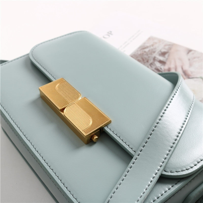 Womens Leather Mini Square Bag In Box Calfskin