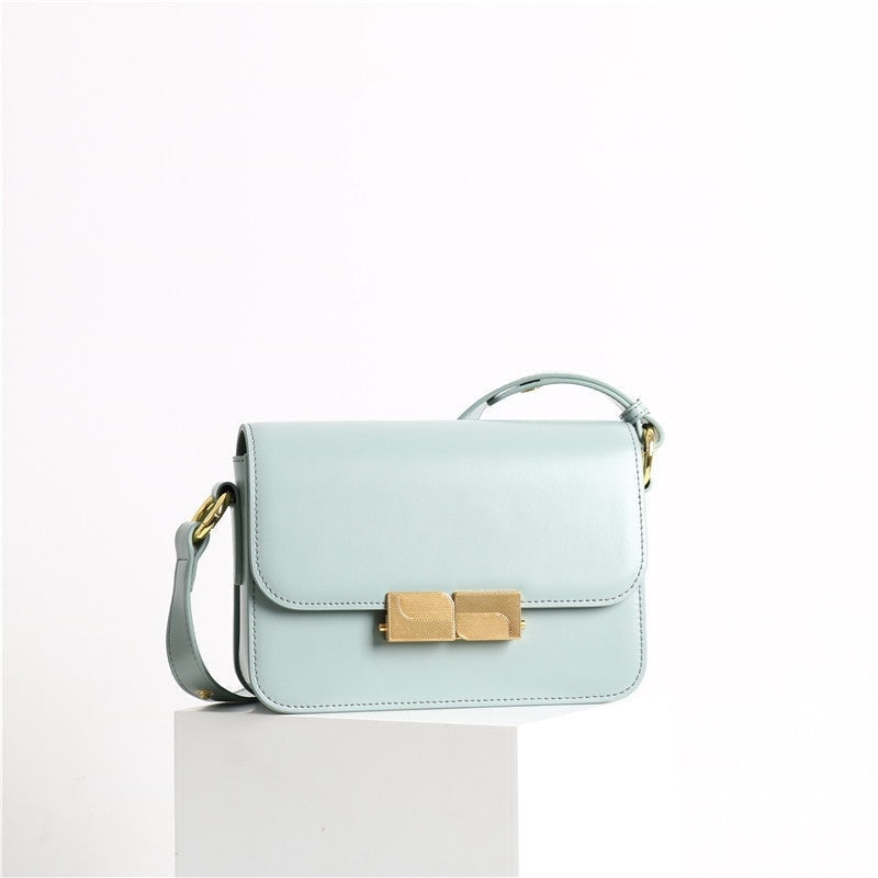 Womens Leather Mini Square Bag In Box Calfskin