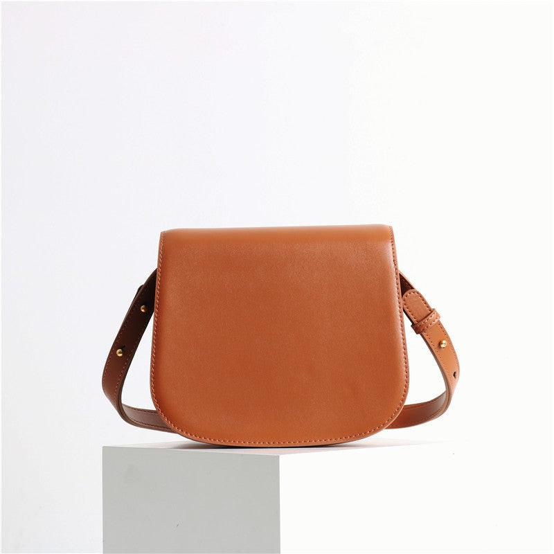 Womens Leather Small Saddle Bags For Women Cross Body Purse Girls