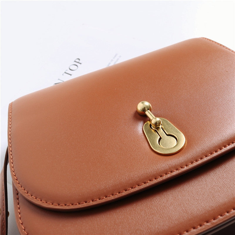 Womens Leather Small Saddle Bags For Women Cross Body Purse Girls