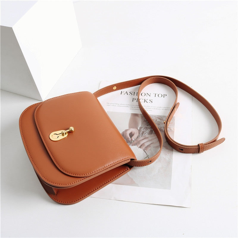 Womens Leather Small Saddle Bags For Women Cross Body Purse Girls