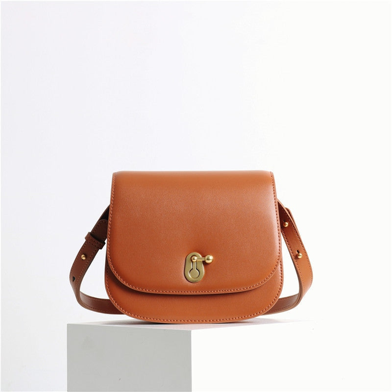 Womens Leather Small Saddle Bags For Women Cross Body Purse Girls