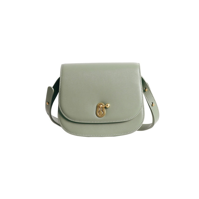 Womens Leather Small Saddle Bags For Women Cross Body Purse Girls