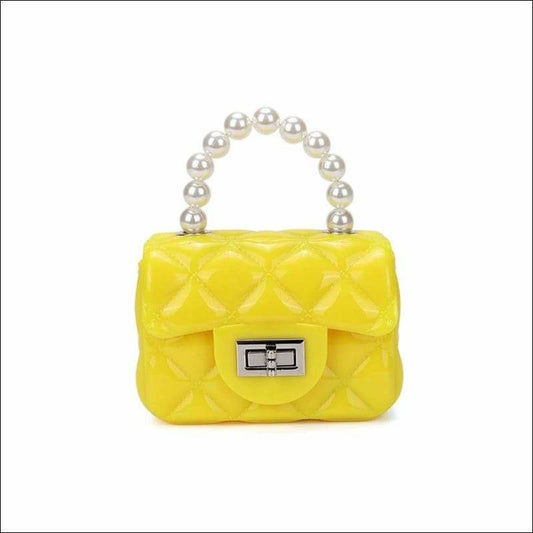 Womens Mini Jelly Top Pearl Handle Cross Body Bag