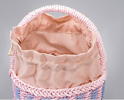 Women’s Straw Bag Woven Bucket Basket