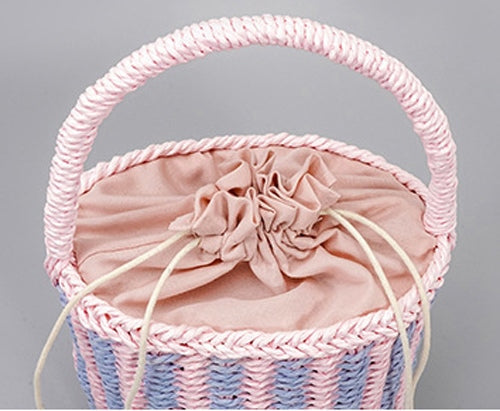 Women’s Straw Bag Woven Bucket Basket