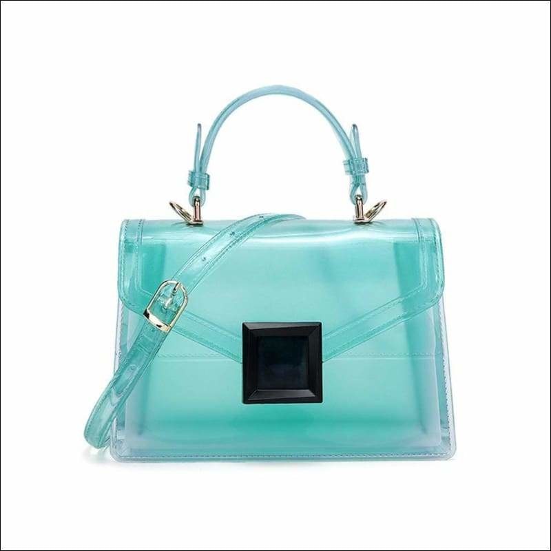 Womens Transparent Jelly Top Handle Cross Body Shoulder Bag